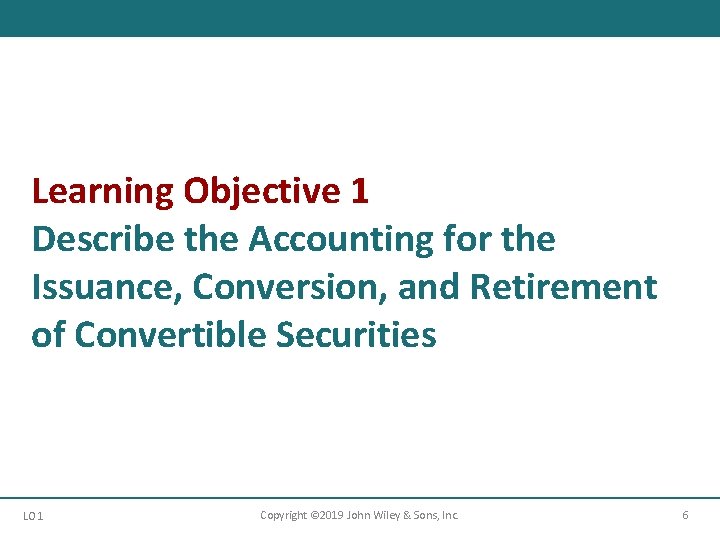 Learning Objective 1 Describe the Accounting for the Issuance, Conversion, and Retirement of Convertible