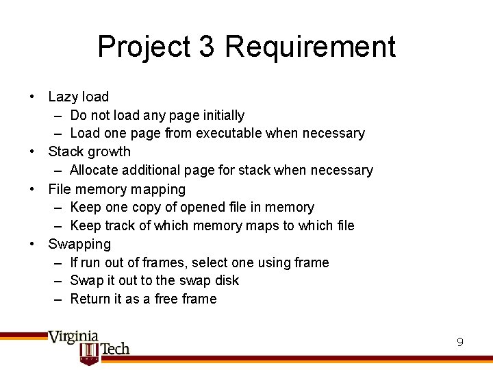 Project 3 Requirement • Lazy load – Do not load any page initially –
