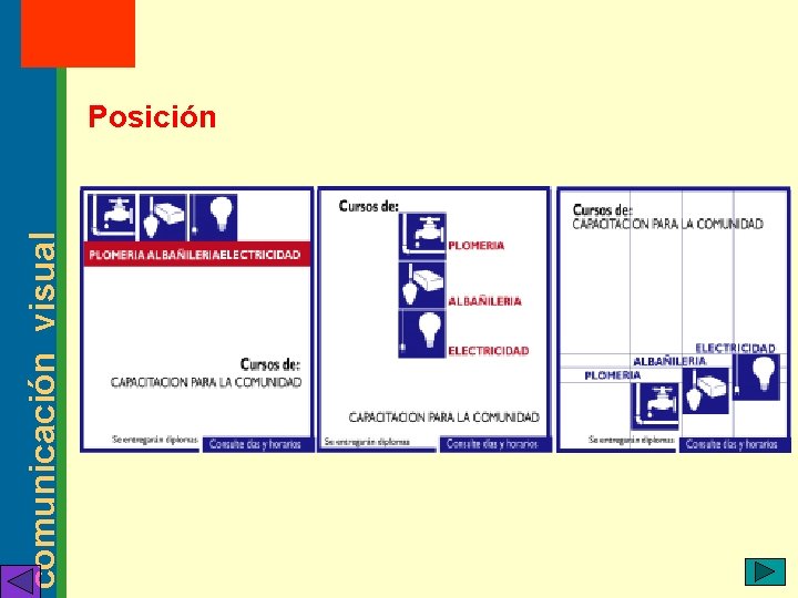 MT: 2 2003 comunicación visual Posición ejemplos 
