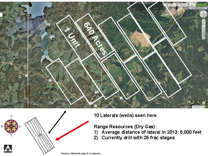 es cr 0 A 64 nit 1 U 10 Laterals (wells) seen here Range