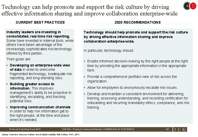 Technology can help promote and support the risk culture by driving effective information sharing