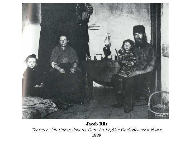 Jacob Riis Tenement Interior in Poverty Gap: An English Coal-Heaver’s Home 1889 