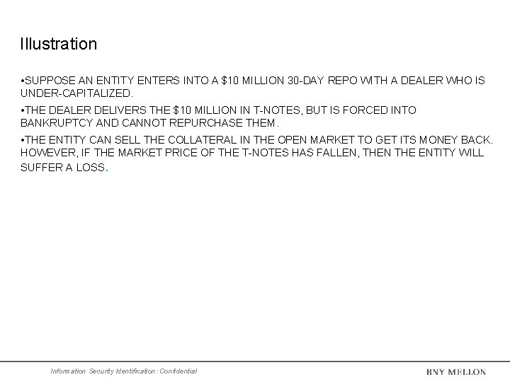 Illustration • SUPPOSE AN ENTITY ENTERS INTO A $10 MILLION 30 -DAY REPO WITH Illustration • SUPPOSE AN ENTITY ENTERS INTO A $10 MILLION 30 -DAY REPO WITH
