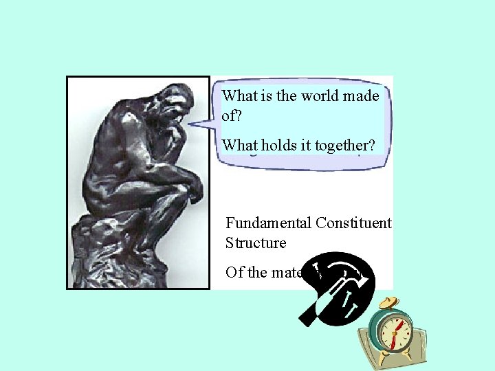 What is the world made of? What holds it together? Fundamental Constituent Structure Of