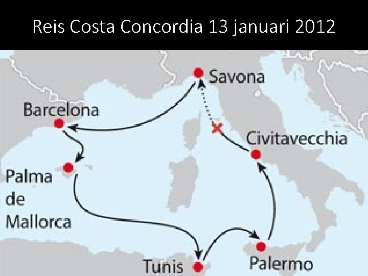 Reis Costa Concordia 13 januari 2012 