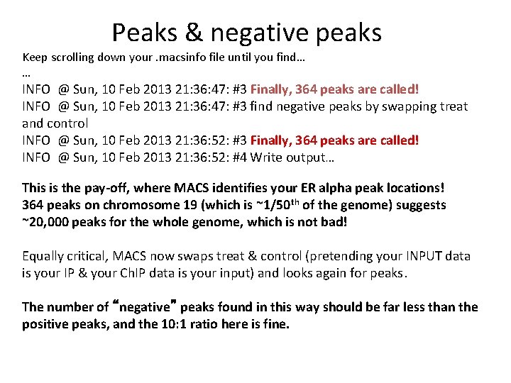 Peaks & negative peaks Keep scrolling down your. macsinfo file until you find… …