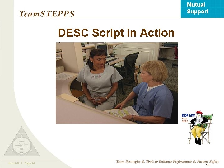 Mutual Support DESC Script in Action Mod 5 06. 1 Page 24 TEAMSTEPPS 05.