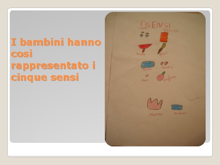 I bambini hanno così rappresentato i cinque sensi I bambini hanno così rappresentato i cinque sensi