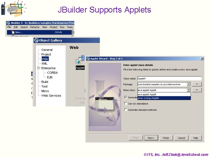 JBuilder Supports Applets © ITS, Inc. Jeff. Zhuk@Java. School. com 