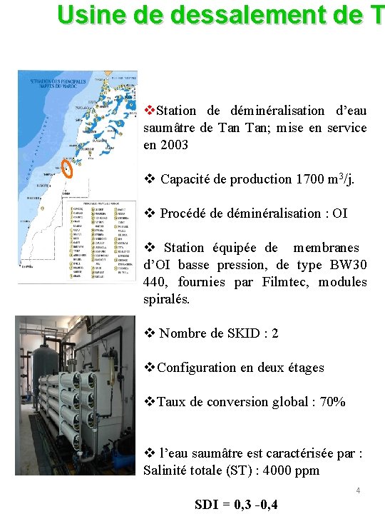 Usine de dessalement de T Station de déminéralisation d’eau saumâtre de Tan; mise en