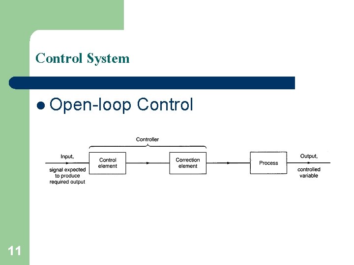 Control System l Open-loop 11 Control 