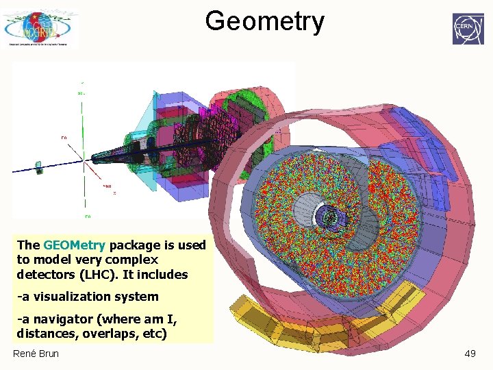Geometry The GEOMetry package is used to model very complex detectors (LHC). It includes Geometry The GEOMetry package is used to model very complex detectors (LHC). It includes