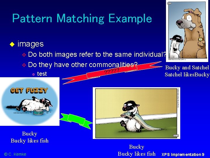 Pattern Matching Example images Do both images refer to the same individual? Do they