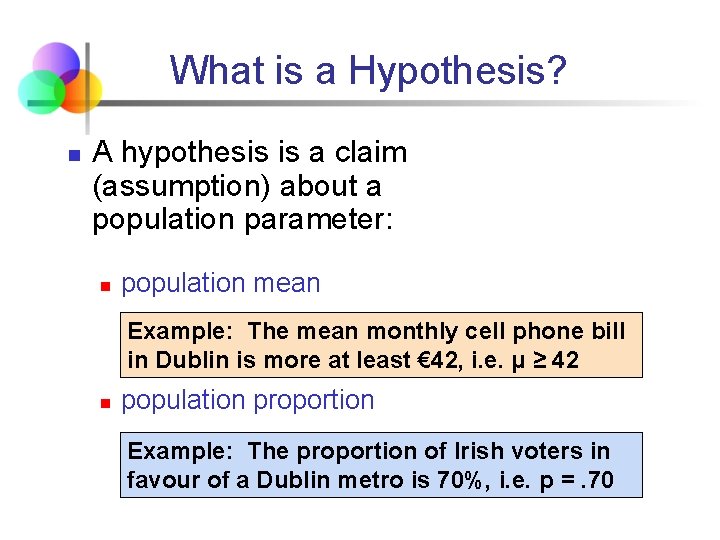 Hypothosis Math Example Mathematics Statistics Topic 8 Hypothesis Testing Topic Goals