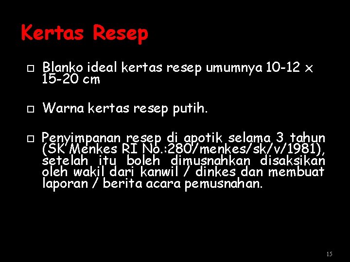 Kertas Resep Blanko ideal kertas resep umumnya 10 -12 x 15 -20 cm Warna