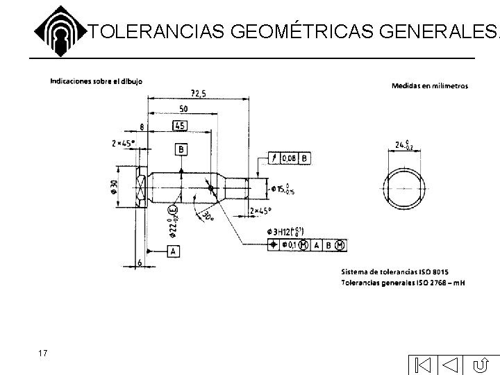 TOLERANCIAS GEOMÉTRICAS GENERALES. 17 