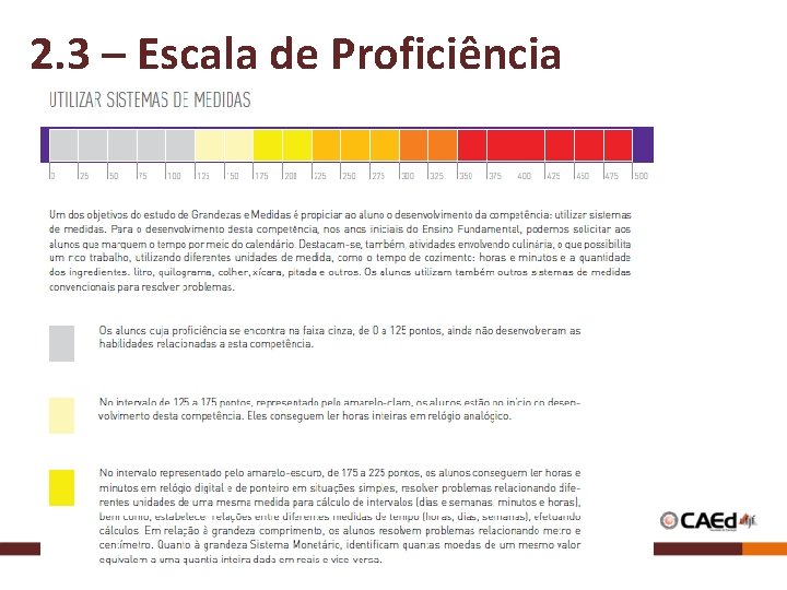 2. 3 – Escala de Proficiência 