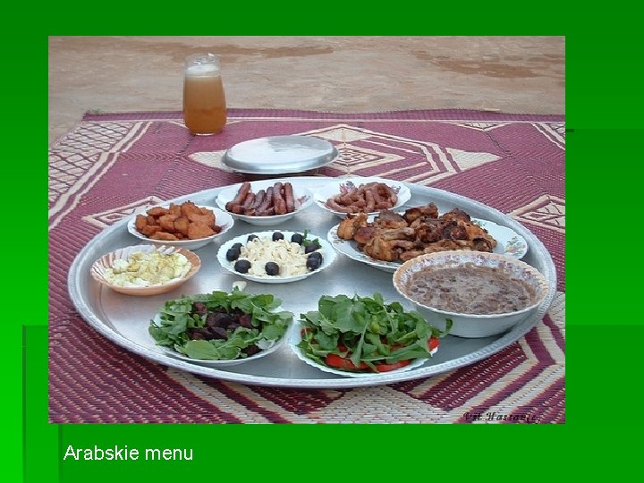 Arabskie menu Arabskie menu