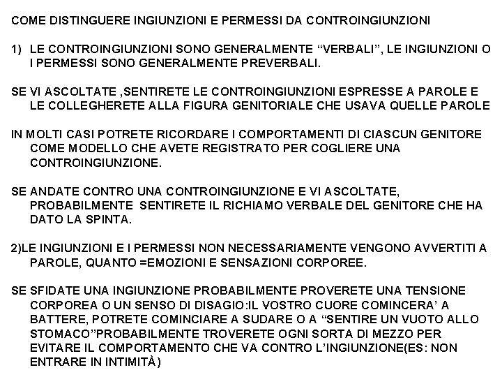 COME DISTINGUERE INGIUNZIONI E PERMESSI DA CONTROINGIUNZIONI 1) LE CONTROINGIUNZIONI SONO GENERALMENTE “VERBALI”, LE