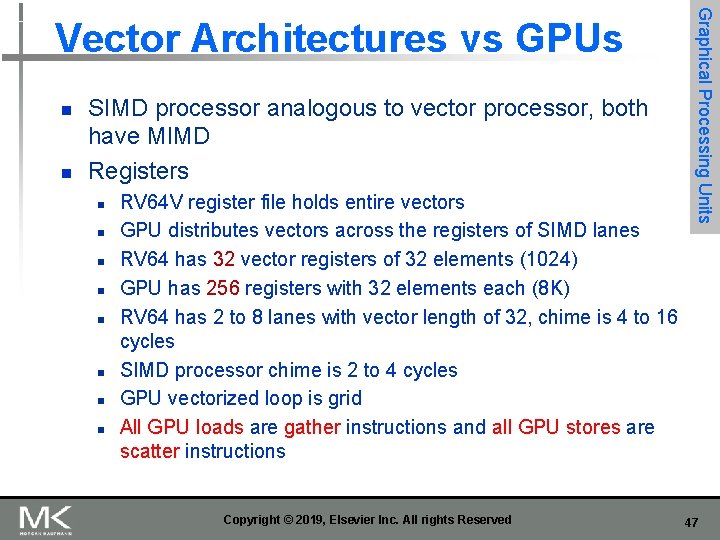 n n SIMD processor analogous to vector processor, both have MIMD Registers n n
