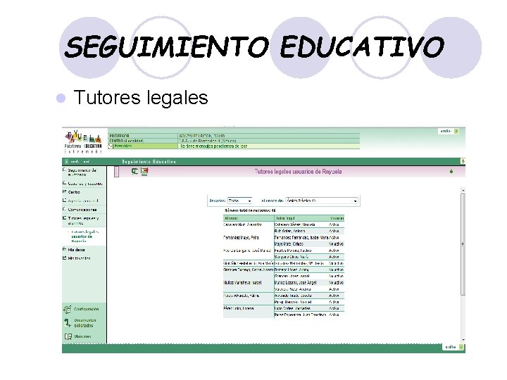 SEGUIMIENTO EDUCATIVO l Tutores legales SEGUIMIENTO EDUCATIVO l Tutores legales