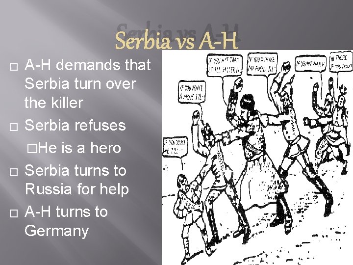 Serbia vs A-H � � A-H demands that Serbia turn over the killer Serbia