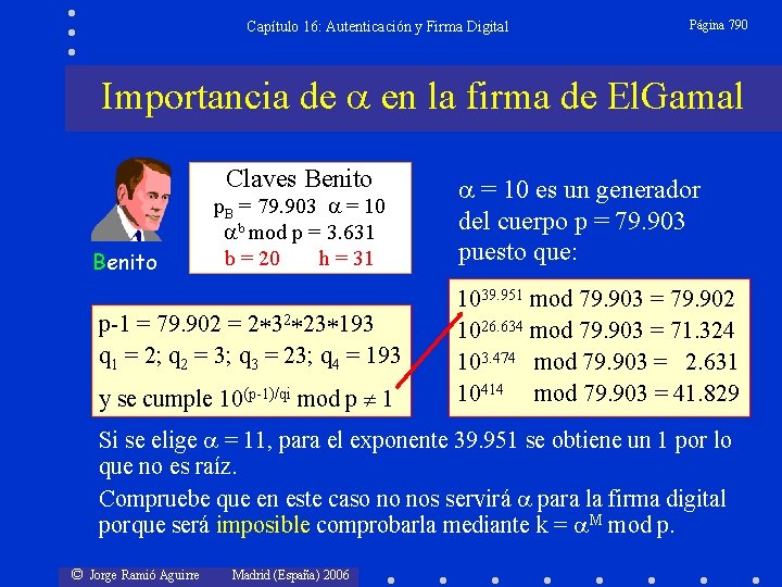 Capítulo 16: Autenticación y Firma Digital Página 790 Importancia de en la firma de