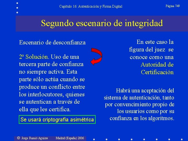 Página 749 Capítulo 16: Autenticación y Firma Digital Segundo escenario de integridad Escenario de