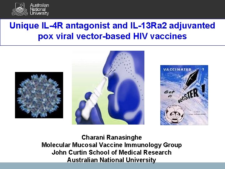 Unique IL-4 R antagonist and IL-13 Ra 2 adjuvanted HIV/AIIDS & Mucosal. HIV Vaccines