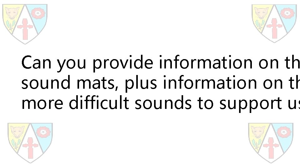 Can you provide information on th sound mats, plus information on th more difficult