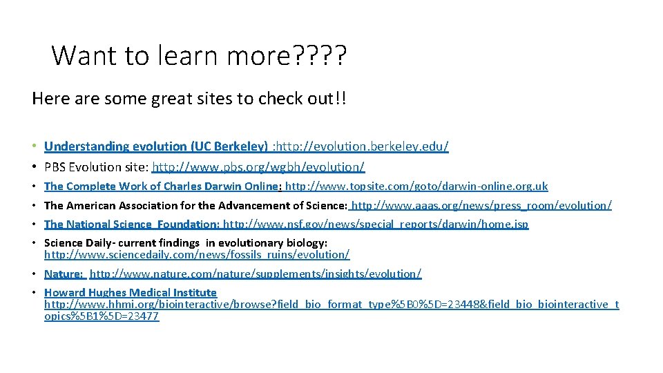 Want to learn more? ? Here are some great sites to check out!! •