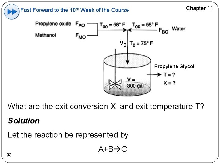 Fast Forward to the 10 th Week of the Course Chapter 11 v 0