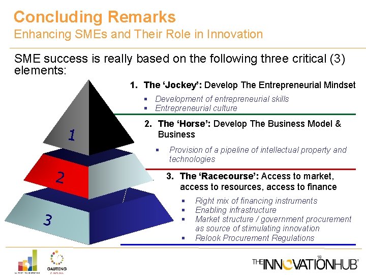 Concluding Remarks Enhancing SMEs and Their Role in Innovation SME success is really based