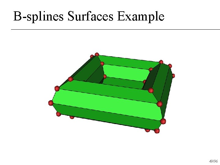 B-splines Surfaces Example 49/96 