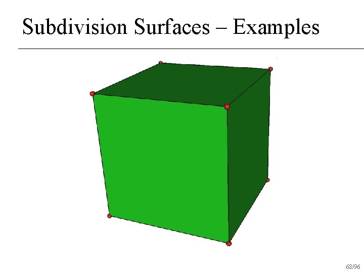 Subdivision Surfaces – Examples 68/96 