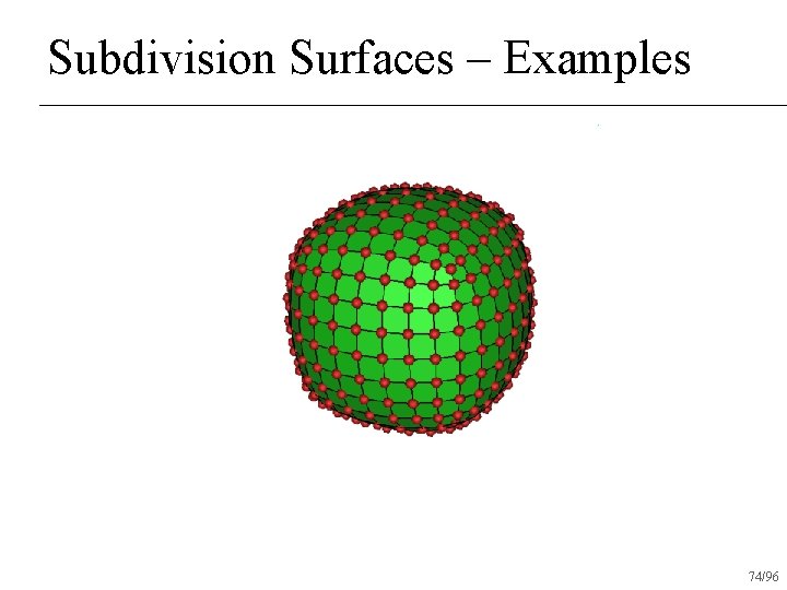 Subdivision Surfaces – Examples 74/96 