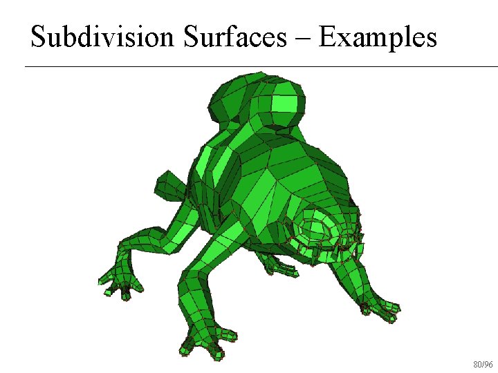 Subdivision Surfaces – Examples 80/96 