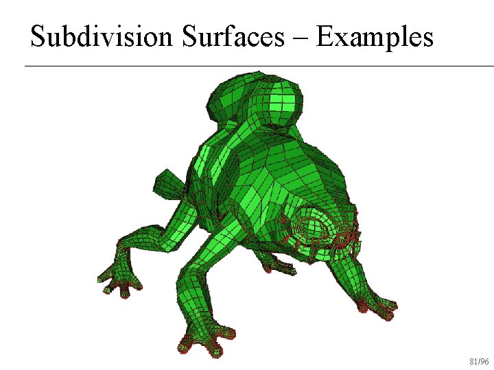 Subdivision Surfaces – Examples 81/96 