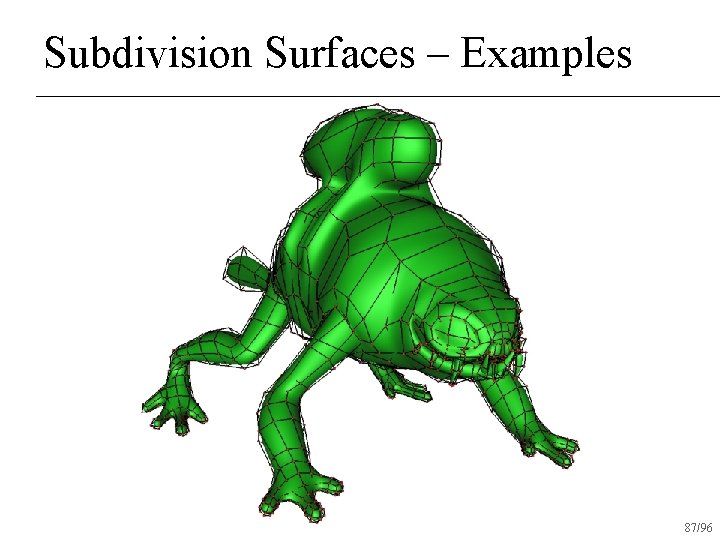 Subdivision Surfaces – Examples 87/96 