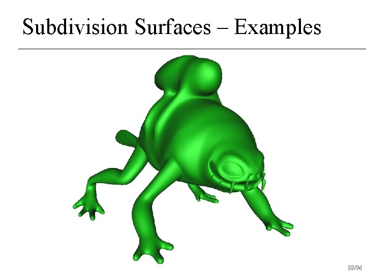 Subdivision Surfaces – Examples 88/96 