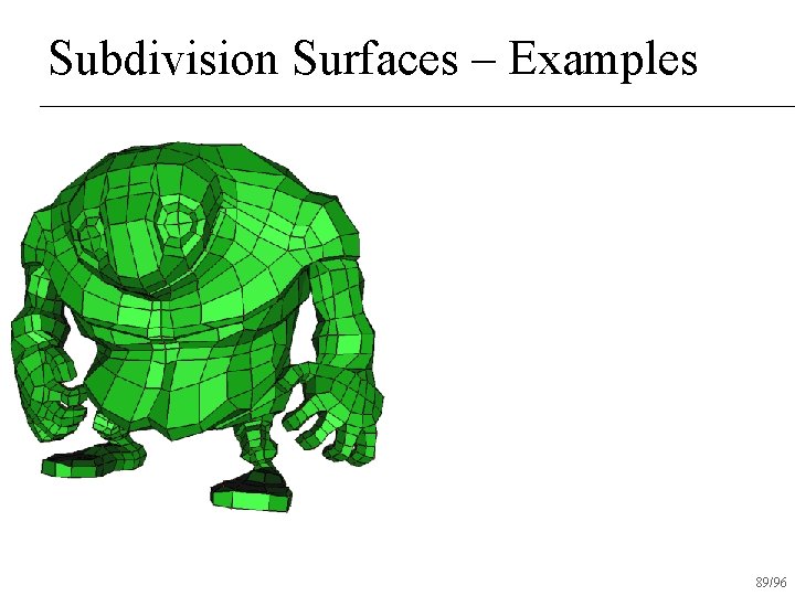 Subdivision Surfaces – Examples 89/96 