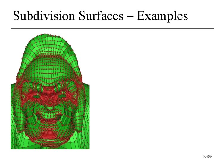 Subdivision Surfaces – Examples 95/96 