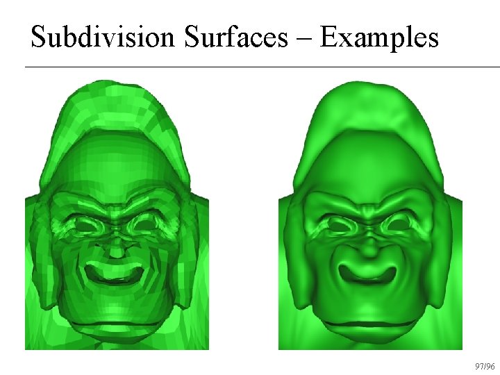 Subdivision Surfaces – Examples 97/96 