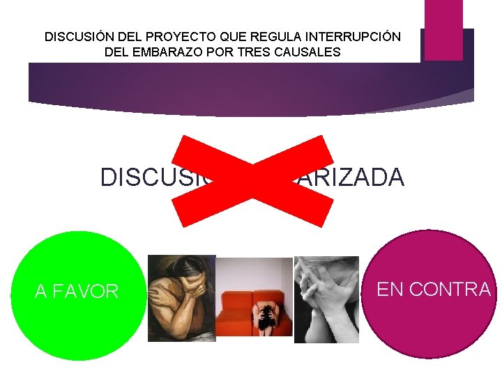 DISCUSIÓN DEL PROYECTO QUE REGULA INTERRUPCIÓN DEL EMBARAZO POR TRES CAUSALES DISCUSIÓN POLARIZADA A DISCUSIÓN DEL PROYECTO QUE REGULA INTERRUPCIÓN DEL EMBARAZO POR TRES CAUSALES DISCUSIÓN POLARIZADA A