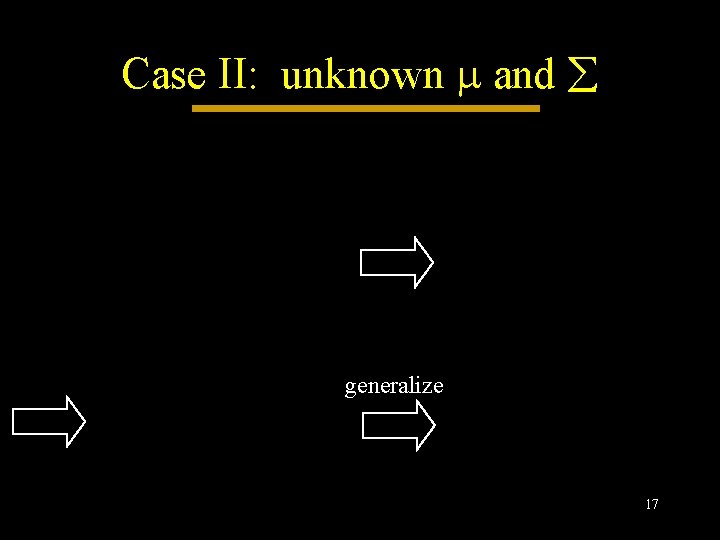 Case II: unknown and generalize 17 Case II: unknown and generalize 17