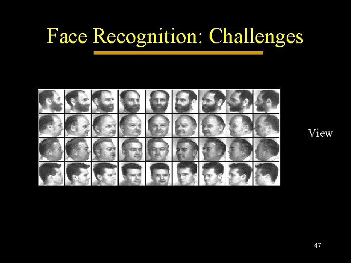 Face Recognition: Challenges View 47 Face Recognition: Challenges View 47