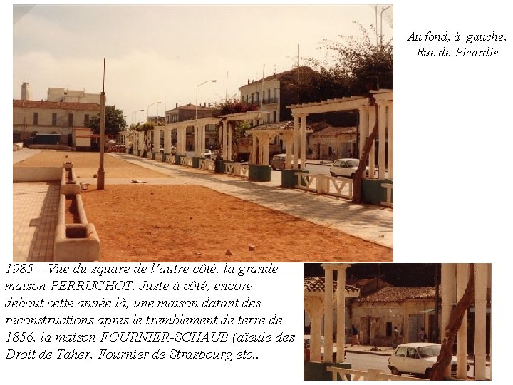 Au fond, à gauche, Rue de Picardie 1985 – Vue du square de l’autre