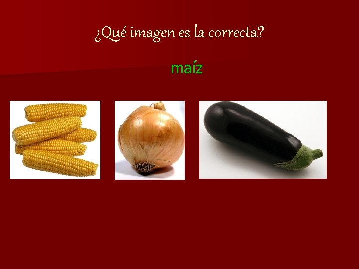 ¿Qué imagen es la correcta? maíz 