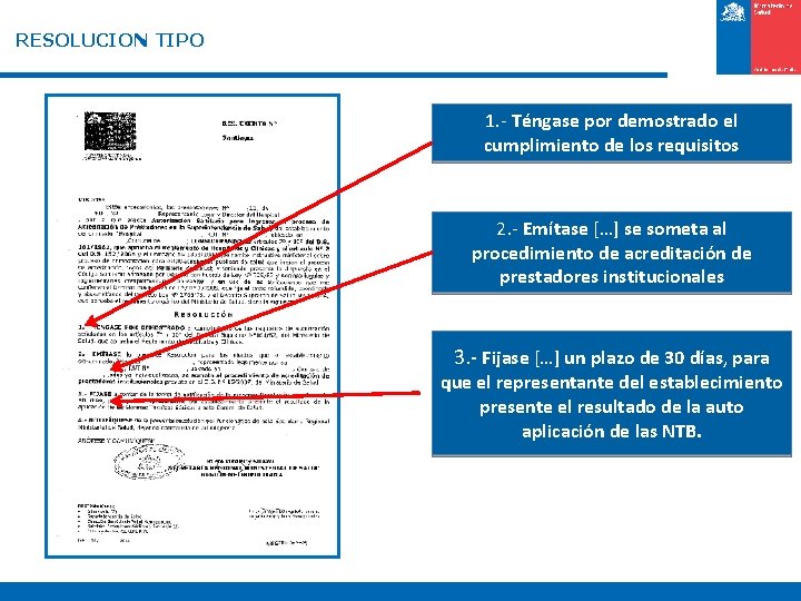 RESOLUCION TIPO 1. - Téngase por demostrado el cumplimiento de los requisitos 2. - RESOLUCION TIPO 1. - Téngase por demostrado el cumplimiento de los requisitos 2. -