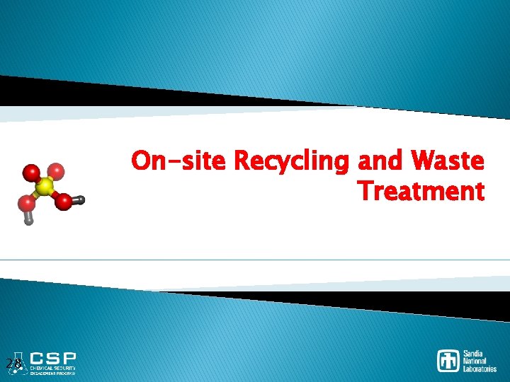 On-site Recycling and Waste Treatment 28 